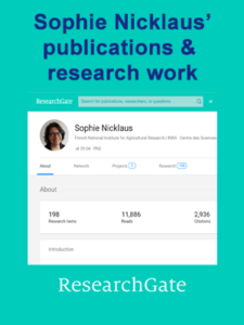 DIPA Sophie Nicklaus Researchgate page